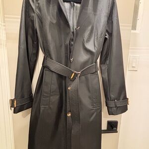 Calvin Klein Sleek Black Trench Coat
